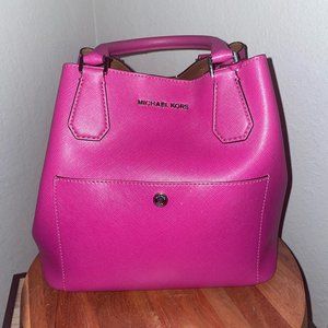 Michael Kors Shoulder Bag Greenwich Large Grab in Fuchsia